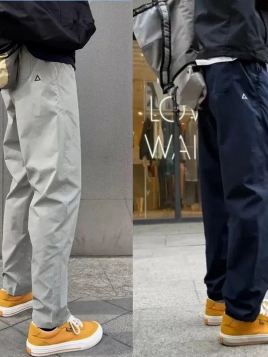 Quick Dry Straight Leg Thin Work Trousers for Men Summer Outdoor Hiking Mountain Climbing Windproof Pants Casual Fashion