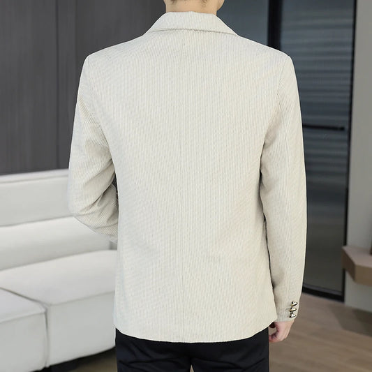 Blazer Men's Fashion Business Gentleman Groom Professional Gentleman Form-fitting Versatile Casual Formal Wear High-end Blazer