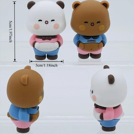 Cute Bubu Dudu Desktop Ornaments Yier Panda Bear Anime Figures Car Accessories Home Decoration Home Decor Cartoon Figurines