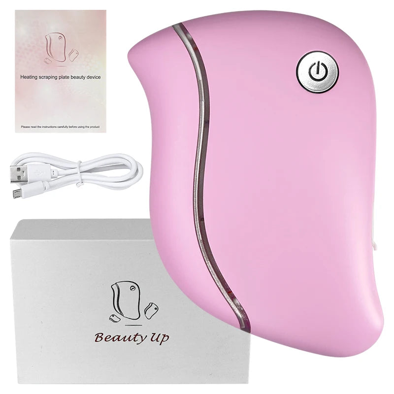 4 in 1 Electric Facial Scraping massager Heat Vibration Sculpting Tightening Anti-Aging Wrinkles Face Puffiness Relief skin care
