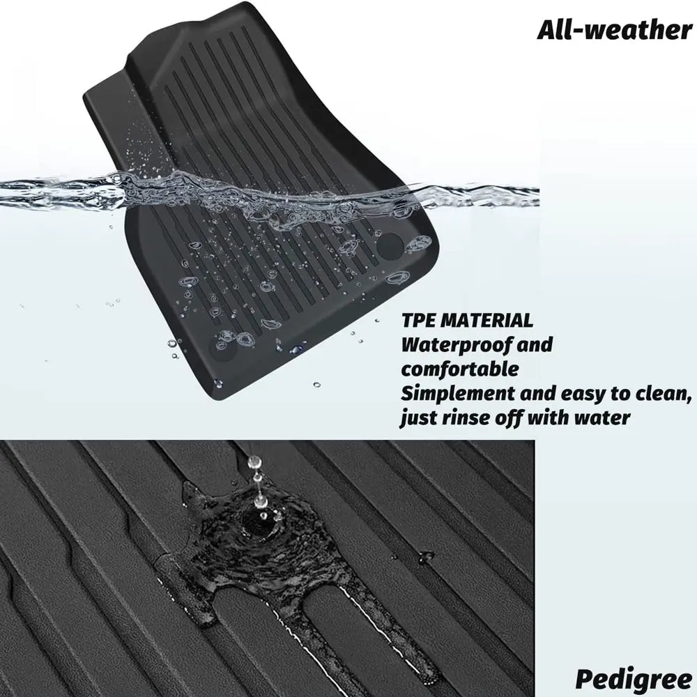 Floor Mats for Tesla Model 3 Highland Model Y Customized Double Layer Anti-Slip and All-Weather Protection - Full Set of 3