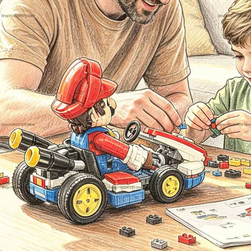 2026 New Race Car Building Blocks Kit 1927PCS Kids Educational DIY Assembly Brick Toy Creative Sports Car Model Gift for Adults