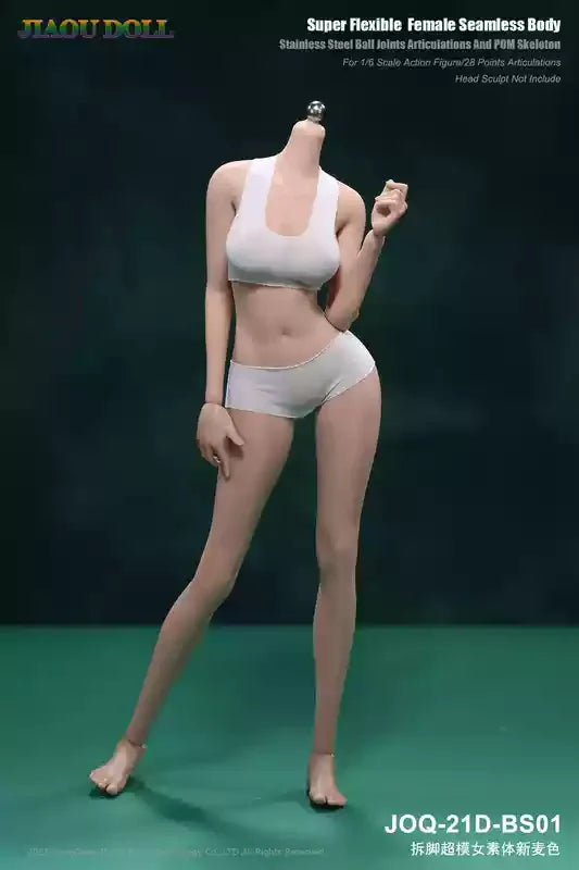Super Flexible Female Seamless Body Stainless Steel Ball Joints Articulations And Pom Skeleton For 1/6 Scale Action Figure