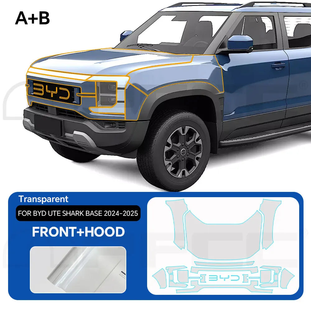 For BYD Shark 2024-2025 TPU Car Film 9Mil Pre-Cut Paint Protection Film Full Vehicle PPF Invisible Anti-scratch Vinyl Wrap Film