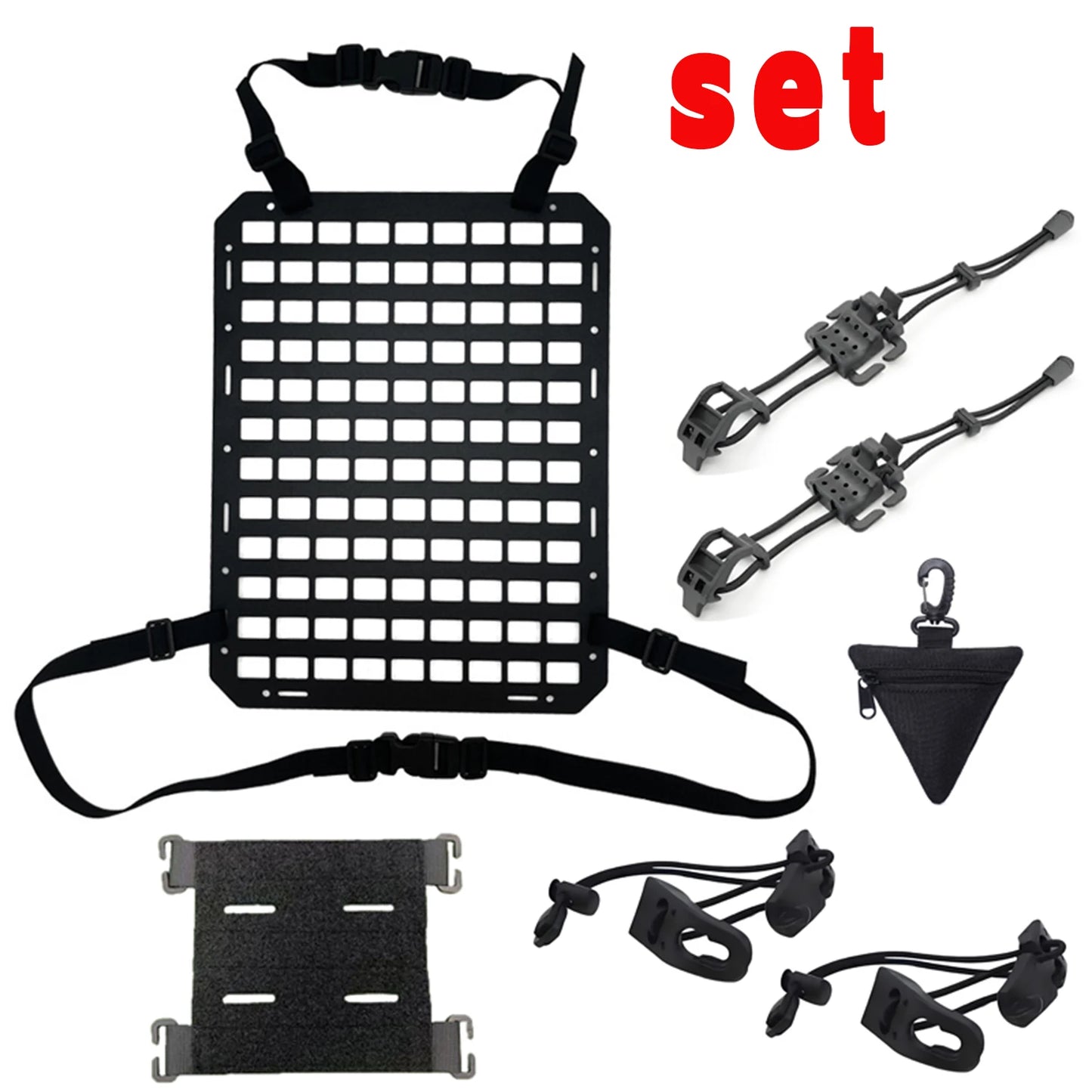 Truck Mount Rack Panel for Tactical Gear Accessories Tactical Car Seat Back Organizer | Rigid Molle Panels for Vehicles