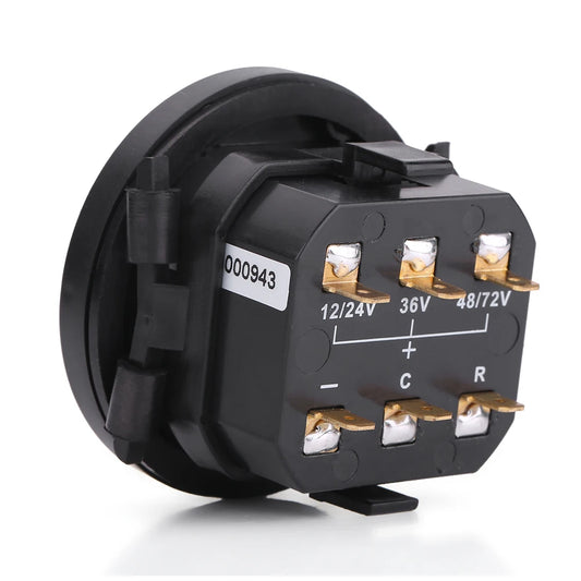 Battery Indicator LED Battery Indicator 12V/24V/36V/48V/72V LED Digital Battery Indicator Gauge with Hour Meter for Cart