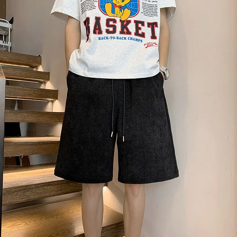 2026 Summer New American Style 290g Herringbone Shorts for Men