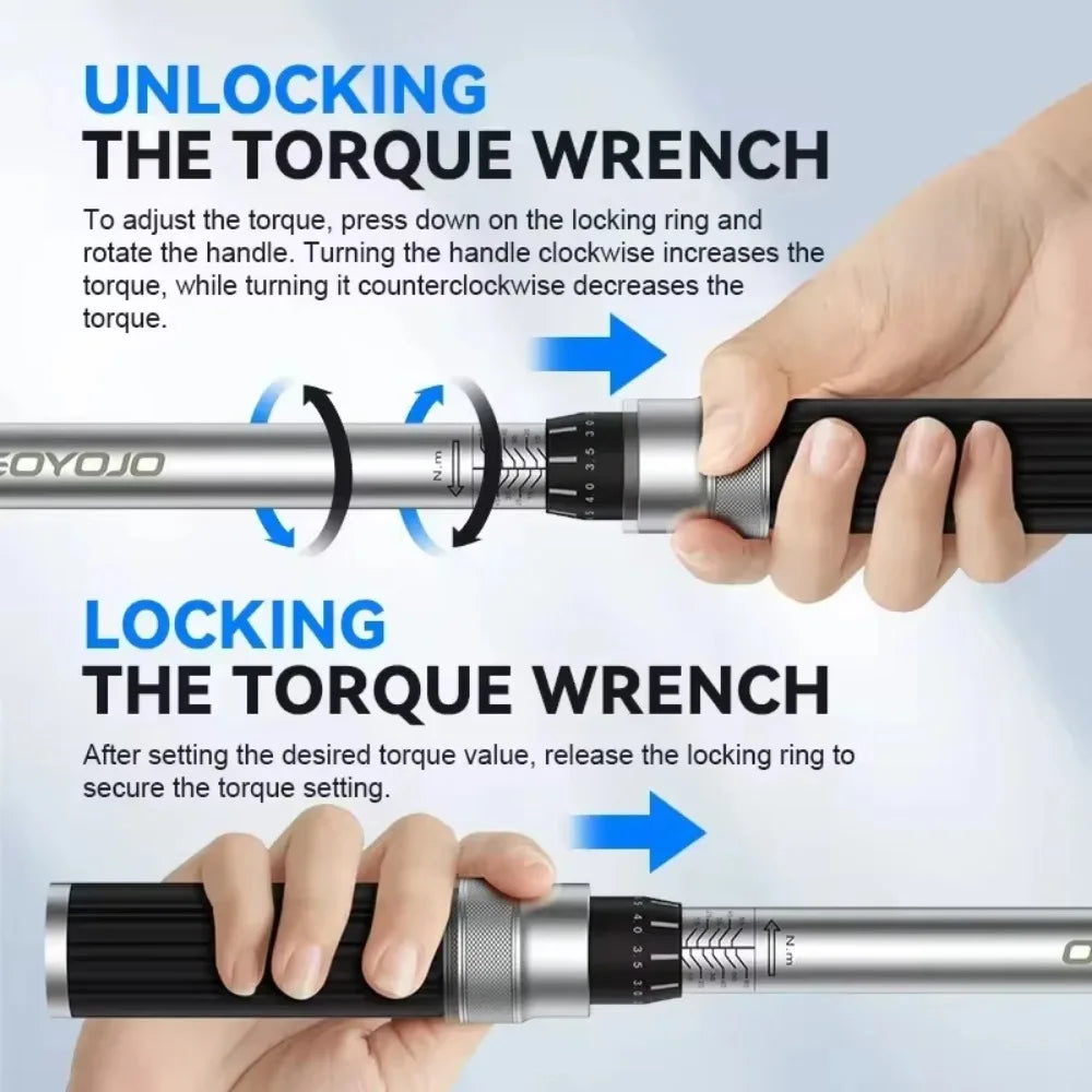 New 3/8" 5-60N.m Torque Wrench Square Unit Torque Wrench 1/4" Pro Torque Wrench 5-25N.m Professional Bicycle Auto Repair Tool
