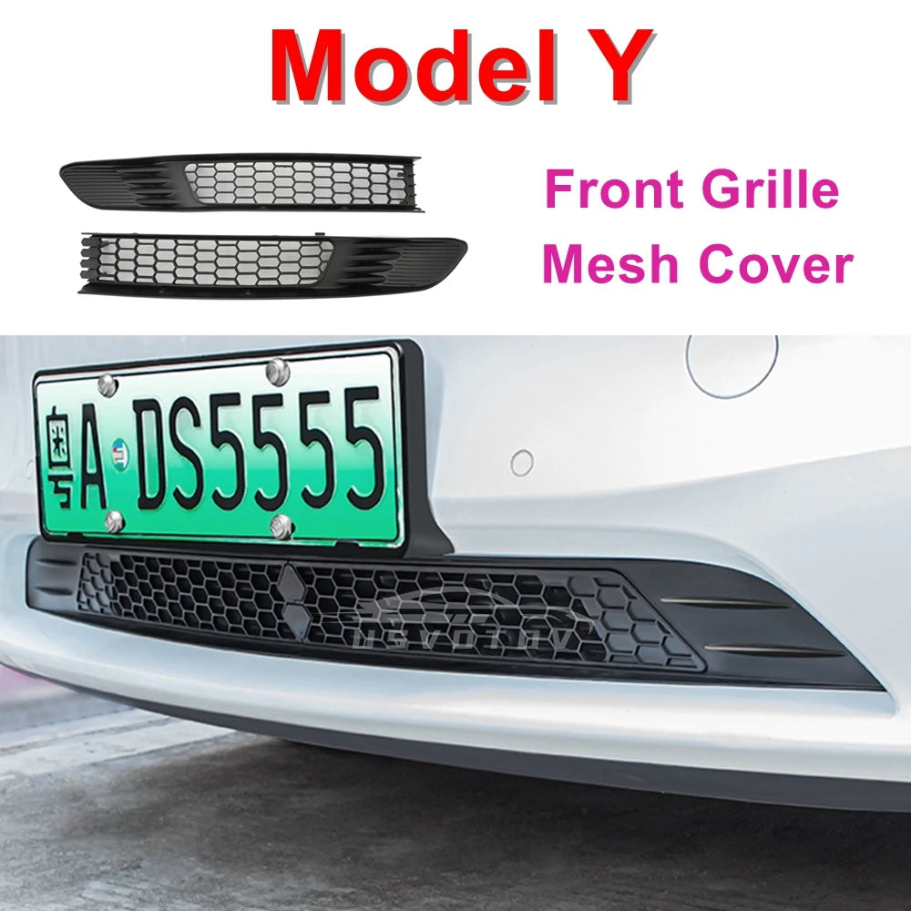 Grille Mesh Inserts for Tesla Model Y Juniper Model Y Premium and Model 3 2026 Front Bumper Air Inlet Vent Cover Accessories