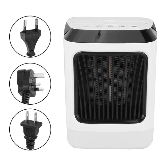 Portable Home Office Timing Electric Tabletop Fan Heater with Remote Control Electric Heater US 110-220V