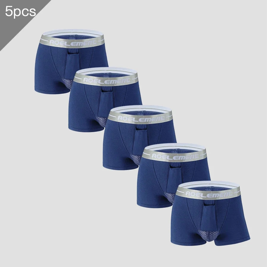 5pcs Men's spermatic cord bullet separation underwear scrotal episcular vein underpants ice silk pouch varicose men's boxers