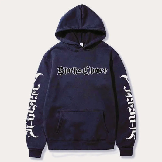 Anime Black Clover Letter Printed Hooded Men Women Manga Hoodies Long Sleeve Prevalent Streetwear Harajuku Unisex Sweatshirt