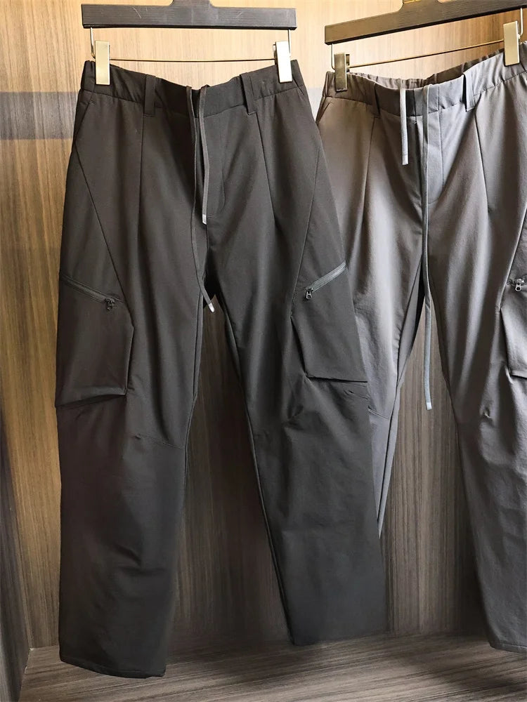 Outdoor Men's Straight Leg down Pants Fashionable Urban Style Long Length Nylon Polyester Blend Warmth Insulated Duck down Fi...