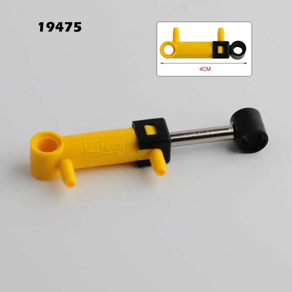 MOC Bricks Technical Parts Pneumatic Pump Small V2 with Reinforced Cylinder Hose Air Power Bricks Compatible With 8800 Blocks