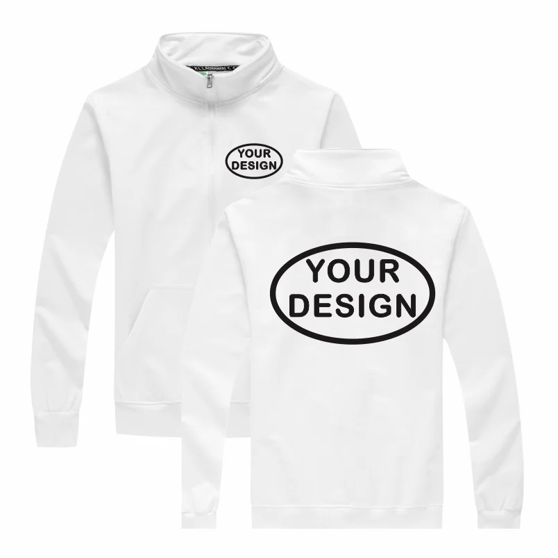 Customized LOGO Men's Thin Jacket Embroidered Printed Zipper Coat Spring and Autumn Street Stand up Collar Cardigan Hoodie