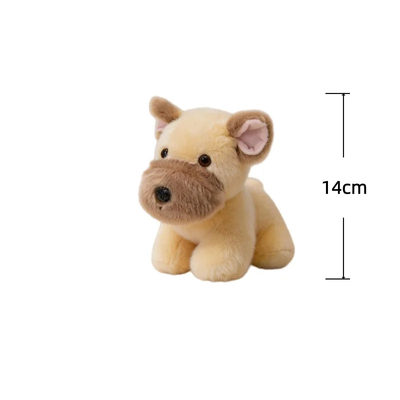 Dog Series Plush Toy Doberman Pinscher Schnauzer Bulldog Labrador Stuffed Doll Desktop Decorative Toys Adorably Birthday Gifts