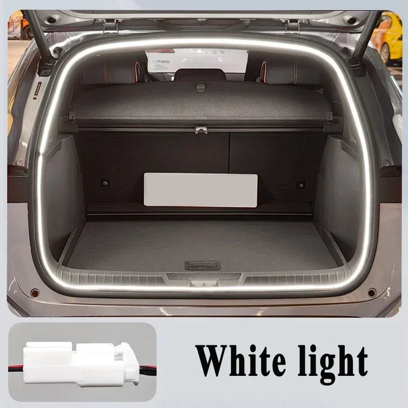 Easy Installation LED Trunk Light Strip White / Amber Light Flexible Rear Boot Decorative Lamp for Geely Monjaro 2021-2024