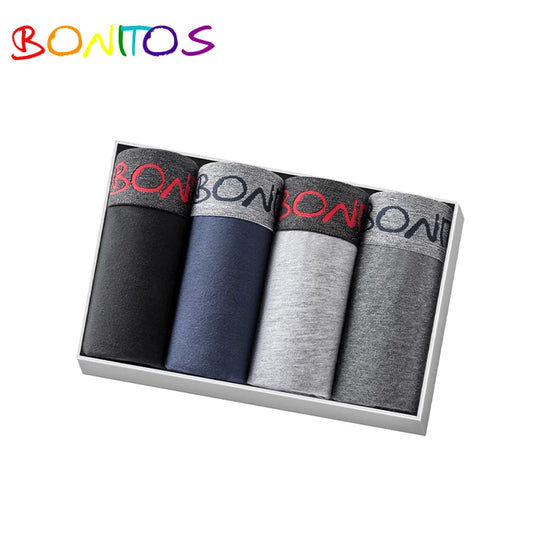4pcs Men's Cotton Underwear Wear-Resistant High-Quality Pure Cotton Comfortable Design Daily Travel Wear Inner Pants