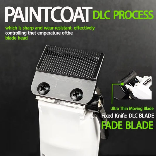 BRDCLIP 106B Professional Brushless Motor Hair Clipper Electric Cordless Trimmer 7500RPM Ultra Thin Moving DLC Blade with Base