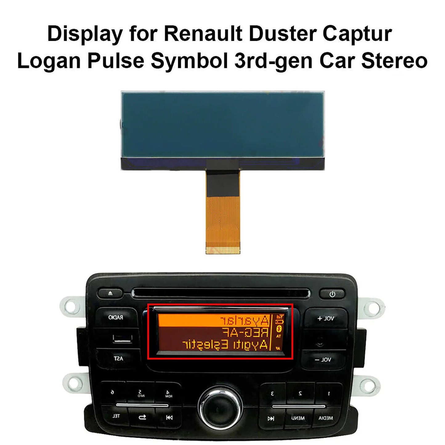 LCD Display Car Radio Stereo For Dacia Sandero Lodgy Renault Duster Logan Captur Pulse Lada Xray Citan AGC-1220RF-A AGC-0060RF-A