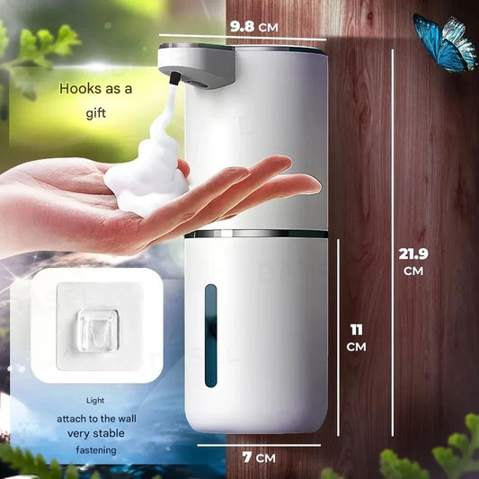 2025 Automatic Soap Dispenser Touchless Foaming Soap Dispenser 380ml USB Rechargeable Electric 4 Level Adjustable