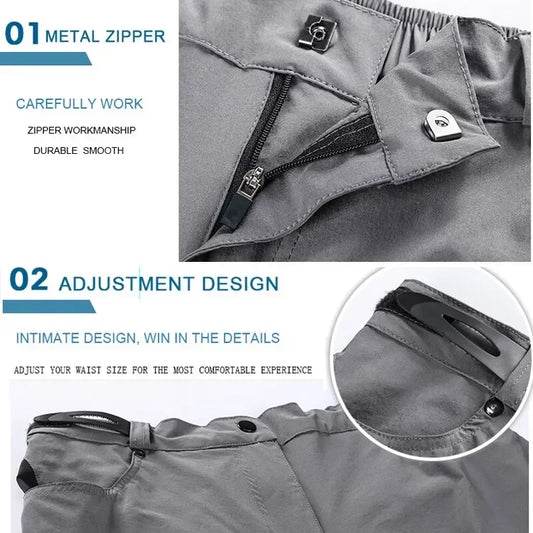 X-TIGER Men's Casual Cargo Shorts Multi-Pocket Outdoor Hiking Work Pants Summer Sports Shorts Motorcycle Riding Shorts