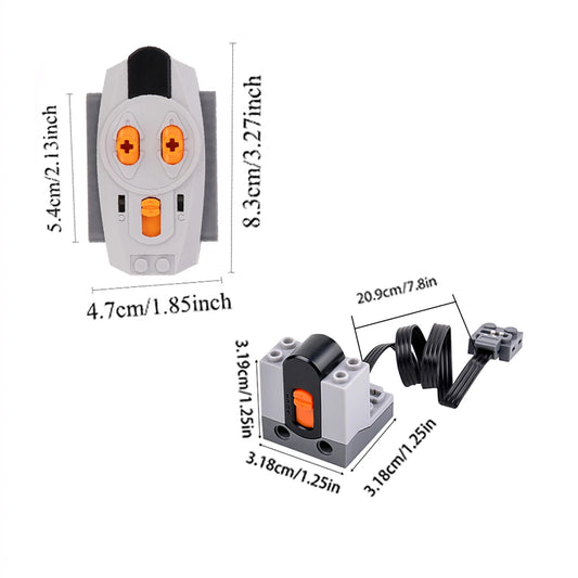 MOC Power Functions Extension Kit High-Tech Motor Battery Box Remote for Smart Brick Construction Major Brand Compatible