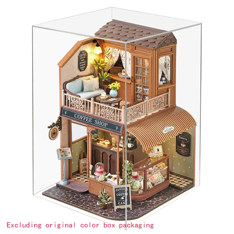 New Diy Big Wooden Dollhouse Furniture Light Kit Doll House Casa Miniature Accessories Handmade Wooden Toys Birthday Gifts