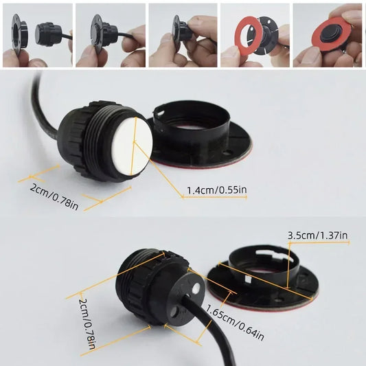Flush Mount 4 Probe Reverse Parking Sensor Adjustable Depth Bumper Backup Radar System with Distance Alert Aid