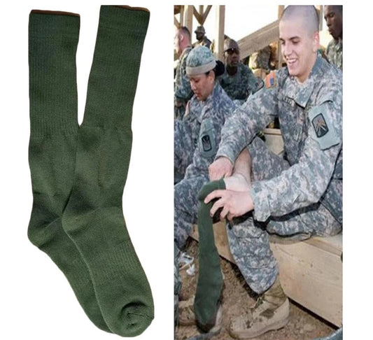 3 Pairs Men Knee High green Sports Military Army Socks Stockings Thicken Long Wool army green Hiking sport socks