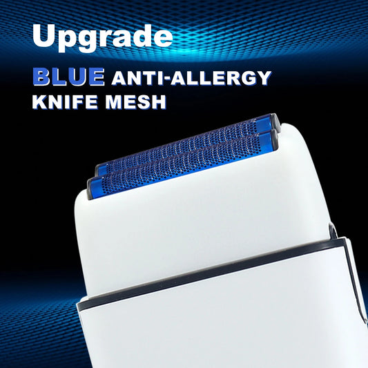 ROSYOUS RS620 Double Foil Blue Hypoallergenic Knife Net 10000RPM USB Cordless Professional Barber Shaver Hair Cutting Machiner