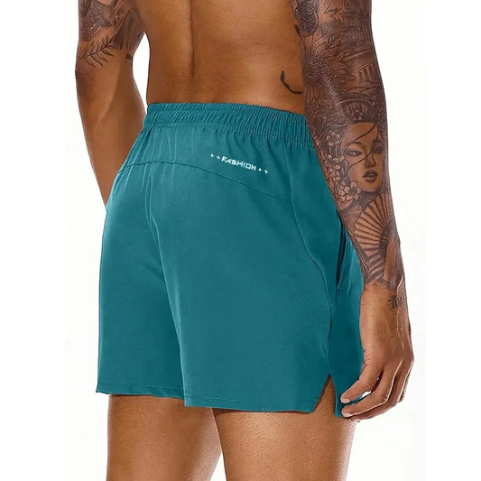 Men 2025 New Summer Beach New Models Solid Color Fashion Leisure Comfortable Elastic Waist Double Pockets Cool Sports Shorts