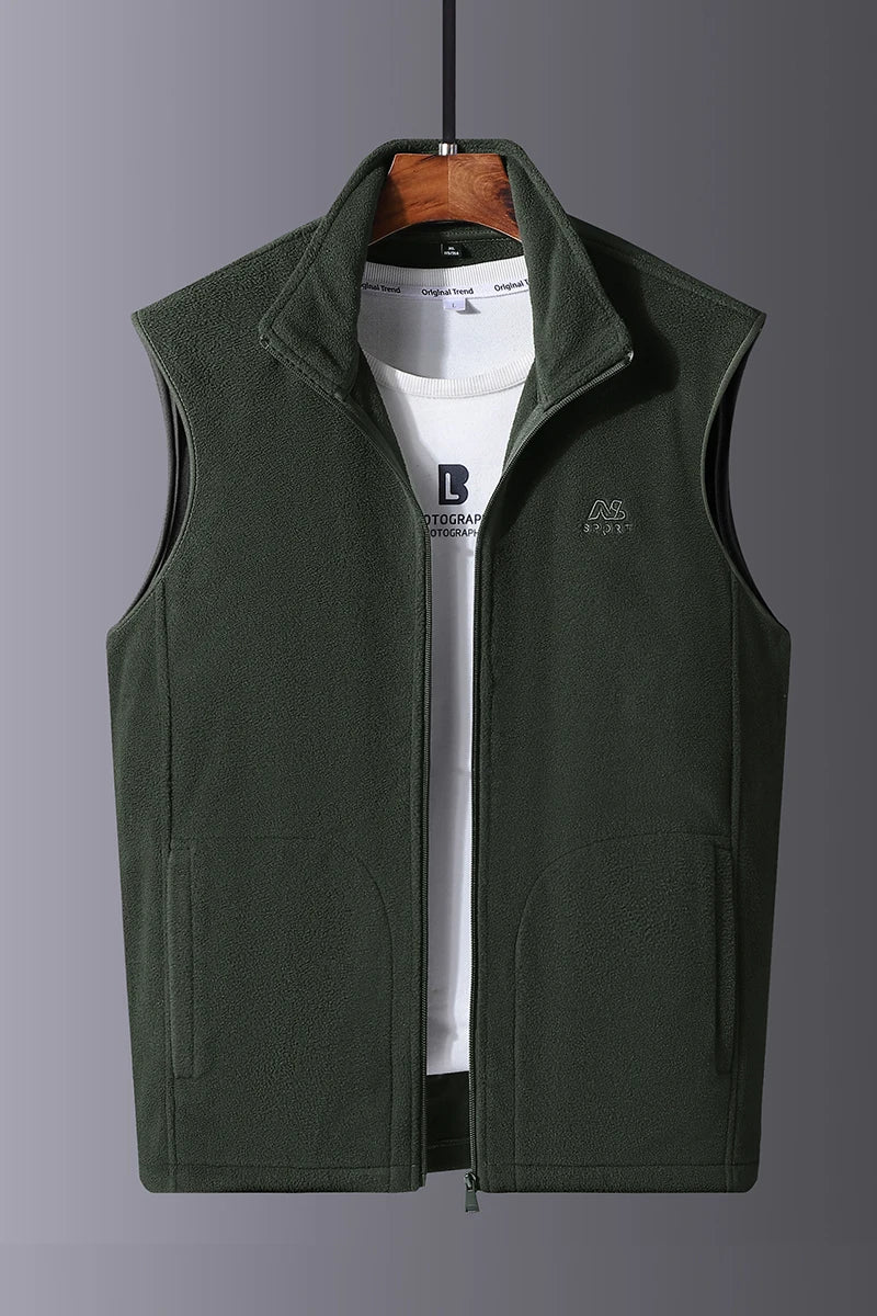 Men's Autumn Winter Faux Suede Vest Warm Stylish Versatile Lightweight Fashionable Clothing Accessory