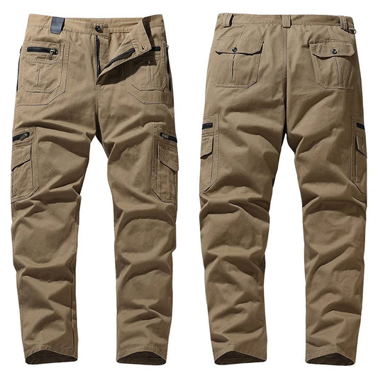 Cargo Pants Cotton Tactical Casual Pants Men Multi-Pockets Casual Pants Traninig Work Trousers For Man 2024 Plus Size 5XL
