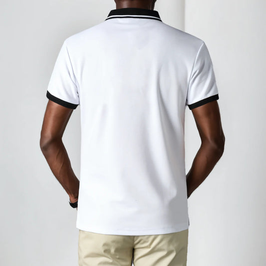 Men's Polo Shirt USA MIAMI Royal Short Casual Sport Party High-End Cotton Embroidery Luxury Contrast Color Original Design