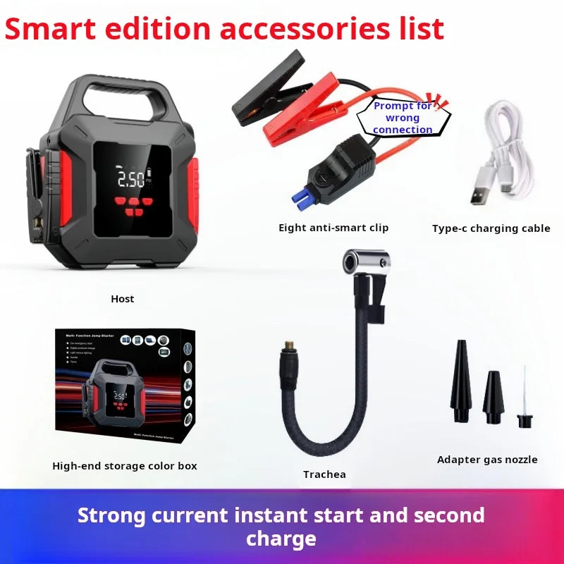 2026 3000A Powerful Car Jump Starter Portable Power Bank Booster Auto Starting Device Emergency Start