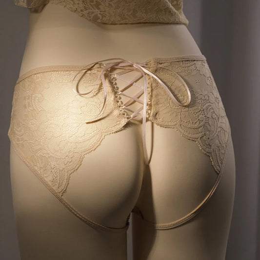 1pc Panties For Men Hiding Gaff Lace Transgender Breathable Underwear G-strings Open Butt Thongs Sissy Gay
