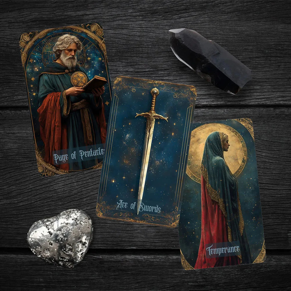 78 Cards Celestial Tarot Deck 13x8 Cm Connect with Universal Energy, Unlock Your Inner Potential Paper Manual