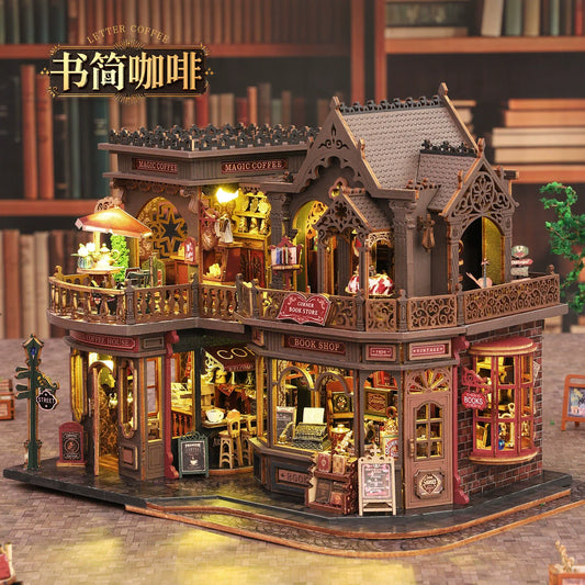 New DIY Big Doll House Case Wooden Miniature Furniture Dollhouse Handmade Model Assembly Toys for Children Girls Birthday Gifts