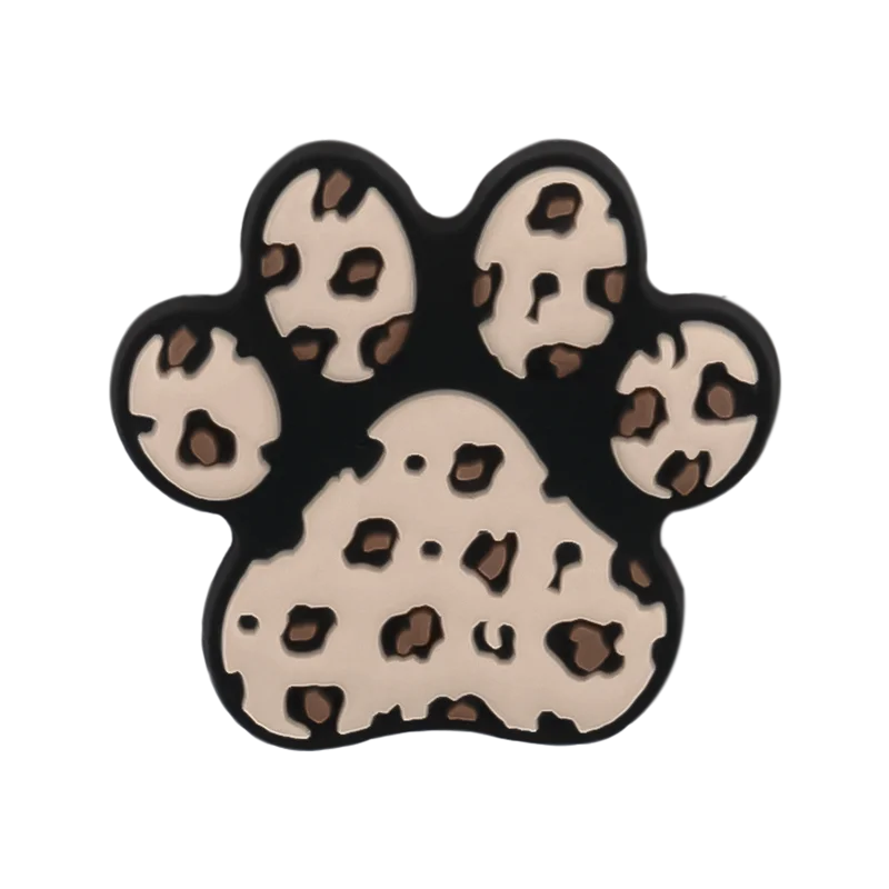 1/25pcs Leopard Print Shoe Charms for Hot Girl Women Shoe Decorations Pins Sandals Accessories Lipstick Heart Cherry Clog Buckle
