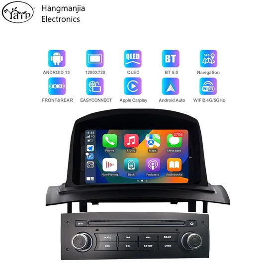 hangmanjia Android13 Car Radio for Renault Megane 2 2002 - 2009 Multimedia Video Player GPS Wireless Carplay Auto DSP Stereo DVD