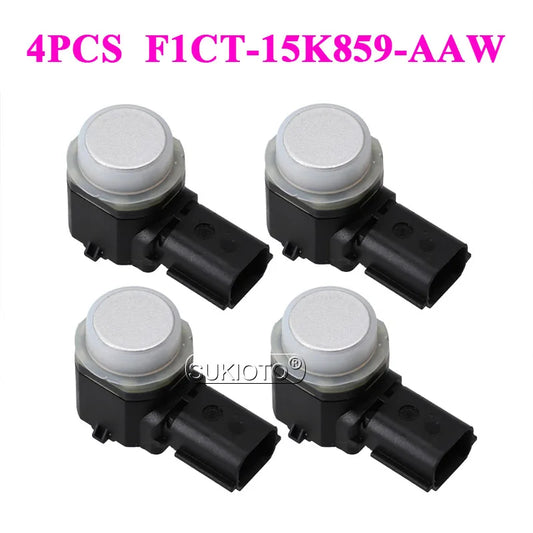 4PCS New SUKIOTO PDC Parking Sensor F1CT-15K859-AAW For Ford Mondeo 2014-2019 PDC Backup Parking Assist Sensor F1CT15K859AAW