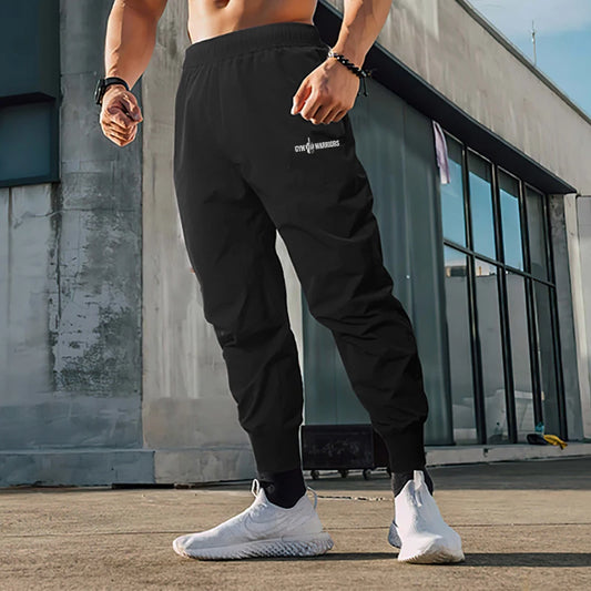 Gym Fitness Running Sport Trousers Men's Casual Bodybuilding Training Bottoms Summer Ultra-thin Breathable Quick-drying Pants