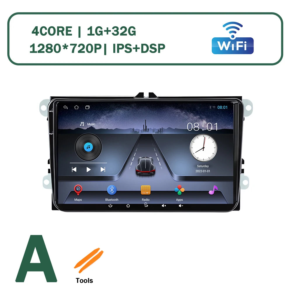Android OS for VW Volkswagen Golf Polo Skoda Rapid Octavia Tiguan Passat Amarok Car Multimedia Video Stereo Player GPS Carplay