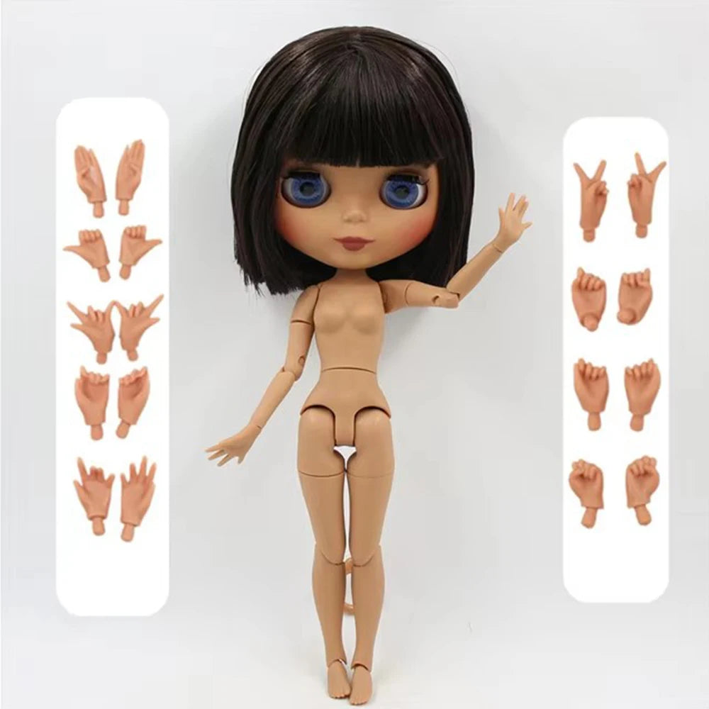 ICY DBS Blyth doll 1/6 bjd joint body short brown hair matte face 30cm toy girls gift anime