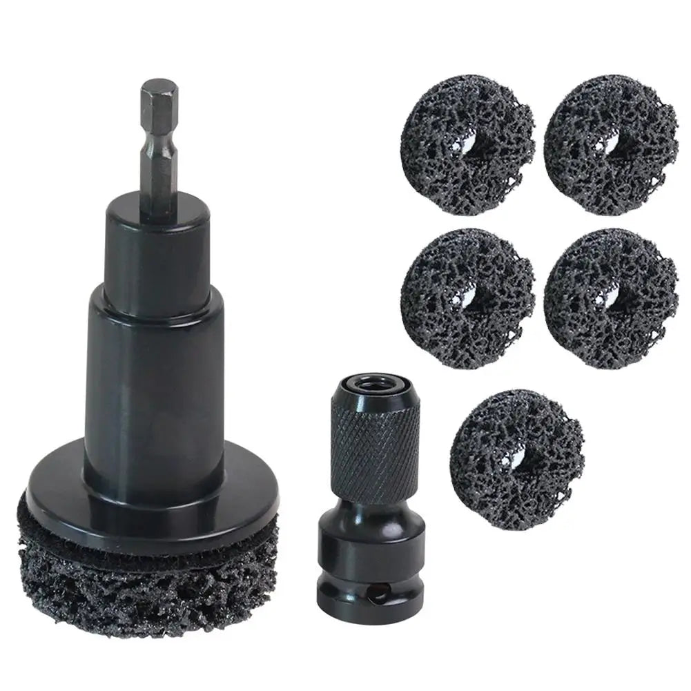 Professional Wheel Hub & Brake Disc Resurfacing Kit Rust Removal Brush Tool for Hub Surface & Stud Car Maintenance Repair Kit
