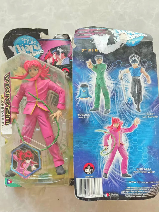 Yu Yu Hakusho Kurama and Hiei 2003 Action Figure Jakks Pacific With Whip Rare Collector’s Figure The box is slightly yellowed