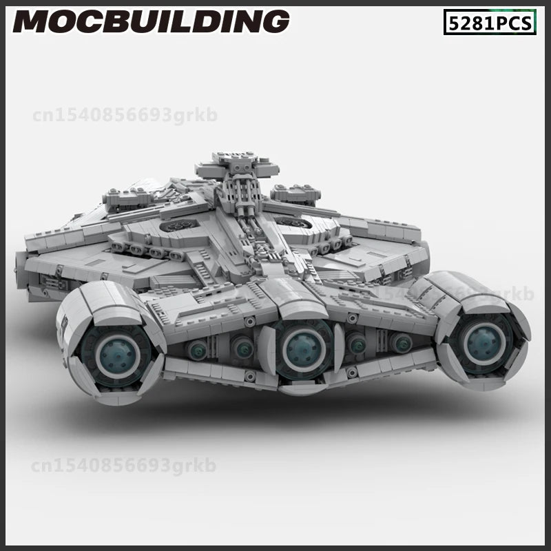 MOC Building Block Space Light Cruiser DIY Brick Model Battleship Starfighter Technology Bricks Collection Toys Xmas Gift