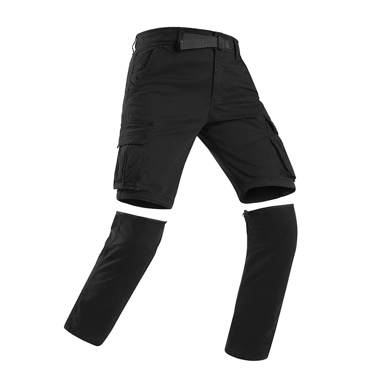Spring Men Cotton Cargo Pants + Shorts Men Summer Multi-Pocket Shorts Pants Mens Joggers Sweatpant Casual Shorts Trousers Male