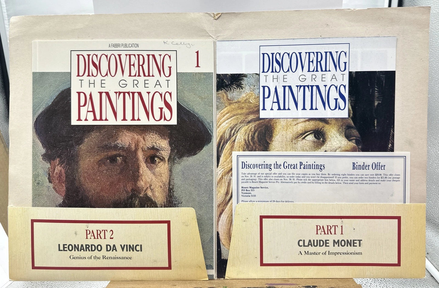 Discovering The Great Paintings No.1 Monet Magazine In Good Condition